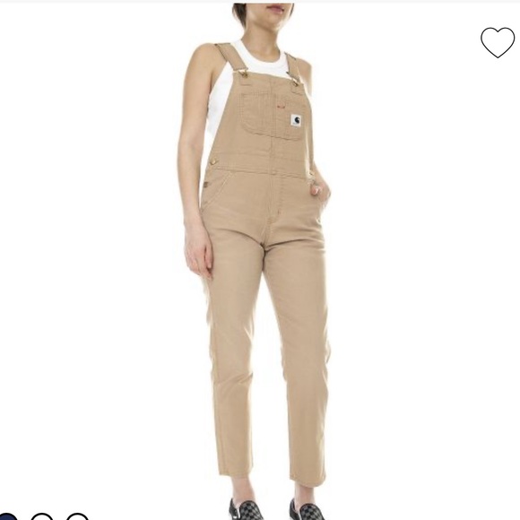 Carhartt WIP Denim - CARHARTT WIP Womens W' Bib Overalls Dusty Hamilton Brown aged canvas